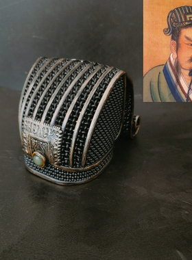 新品原创复原古风春秋战国宋元明清男生束发复原纱网发冠汉服配饰