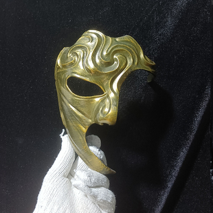 古风半脸面具刺客武士侠客面罩金银色