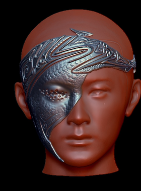 玄幻朋克成人半脸树脂面具