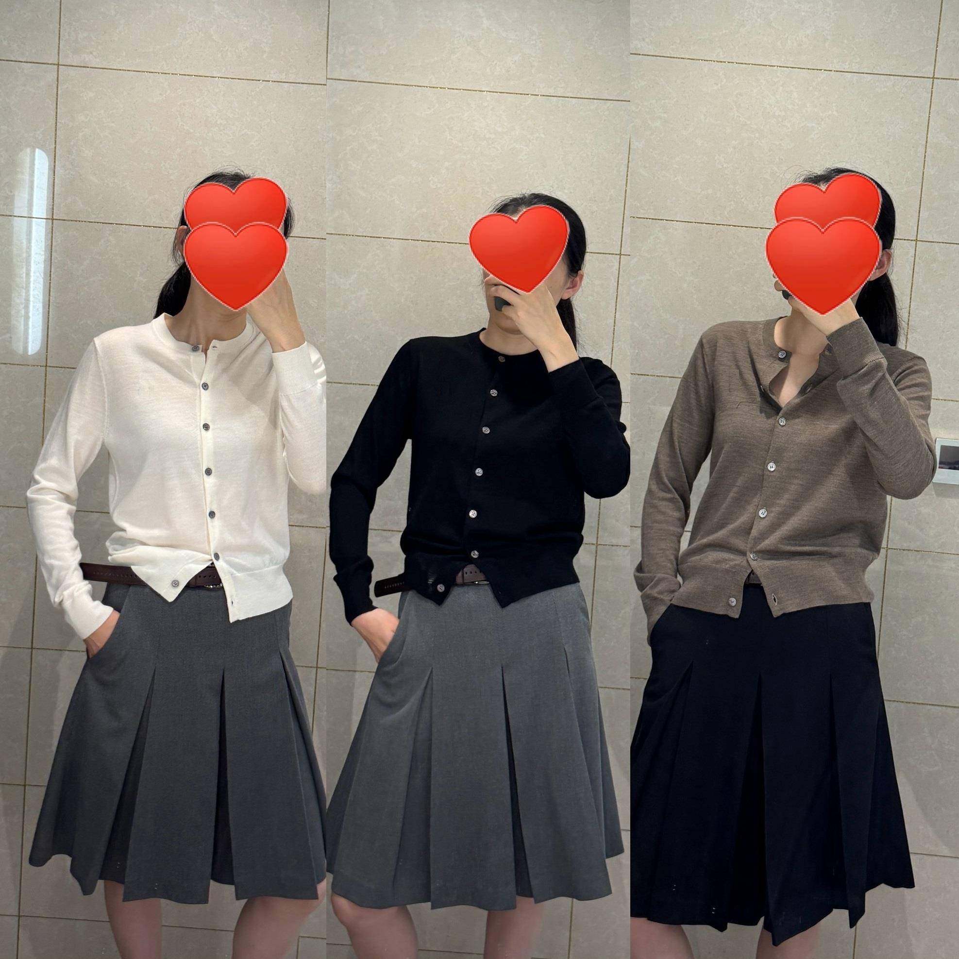 4色， 两件不嫌多。客供意da利纱。100%羊毛薄款针织开衫。25秋冬