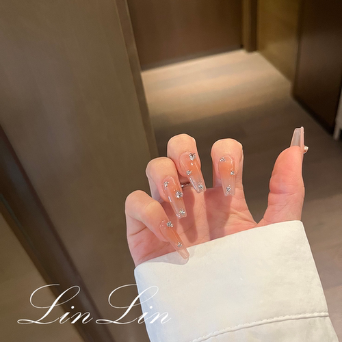 LinLin手工定制腮红堆钻穿戴甲