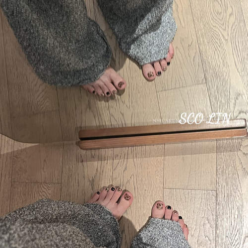 甜心小豹纹秋冬黑金穿戴甲