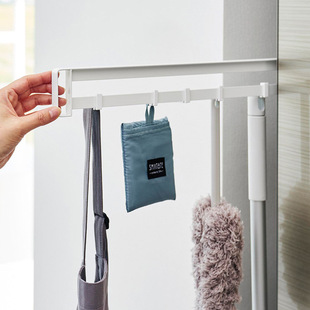 可伸缩缝隙挂钩免打孔厨房橱柜置物架冰箱侧挂抽拉磁吸收纳架