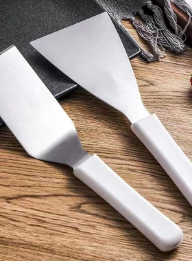 料理铁板烧不锈钢牛排铲披萨生煎铲手抓饼工具方铲三角铲煎饼铲子