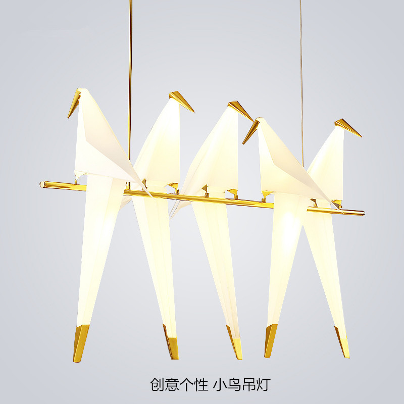 千纸鹤吊灯北欧现代简约LED客厅卧室阳台店铺装饰灯小鸟餐厅灯具