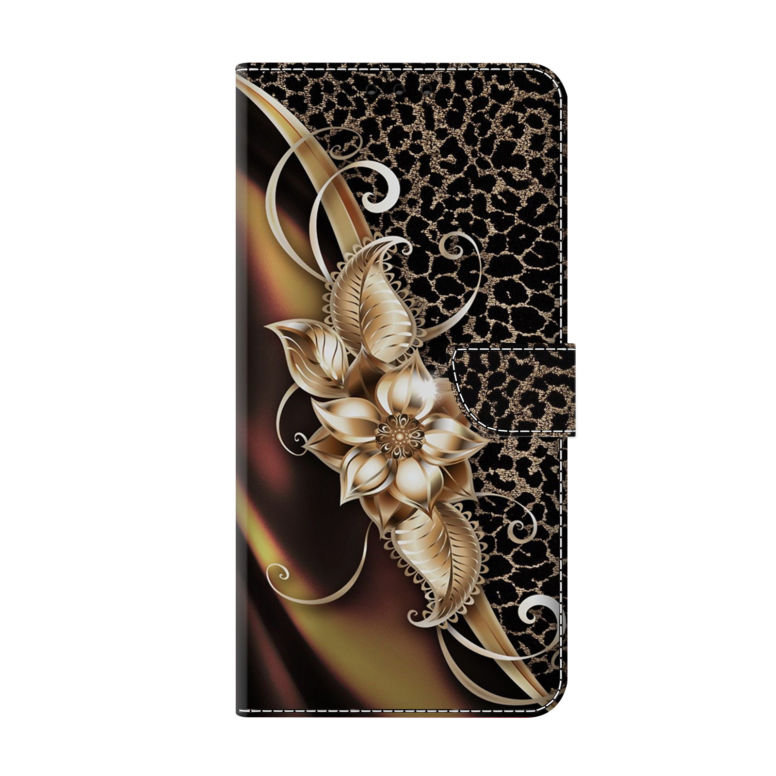 金属花适用iPhone17/16/15/14/13/12promax苹果11/xr/xsmax翻盖手机壳6s皮套7/8plus