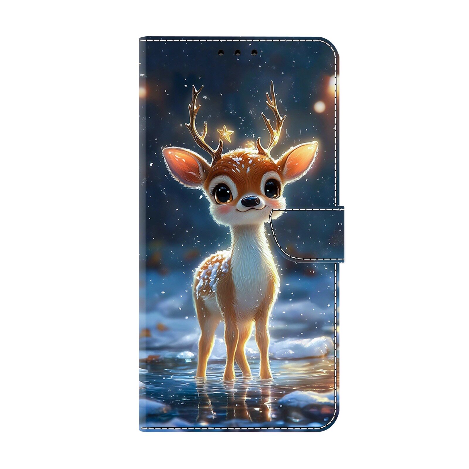 星芒小鹿适用iPhone17/16/15/14promax手机壳苹果13/12/11/xr/xsmax翻盖手机壳6S皮套7/8plus