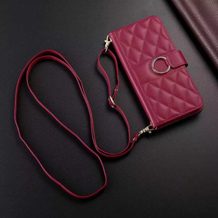 环扣小香风适用iPhone17air/16/15/14promax斜挎苹果13/12/11promax/xsmax/XR翻盖手机壳6s皮套7/8plus