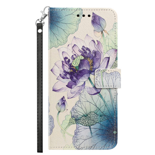 紫色荷花适用iPhone18pro/17air/16/15/14plus/13/12promax苹果11promax翻盖手机壳6S皮套7/8plus
