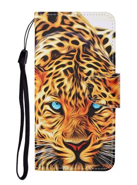 黄色豹适用iPhone14/13/12/11promax/xr翻盖se手机壳6s皮套78plus