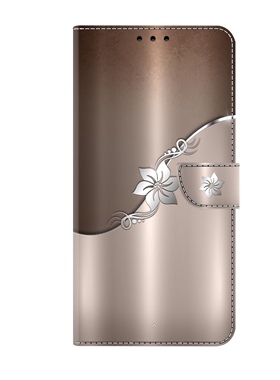 铜底银花适用iphone17air/16/15/14/13/12/11promax苹果XR/xsmax/mini翻盖手机壳6s皮套7/8plus