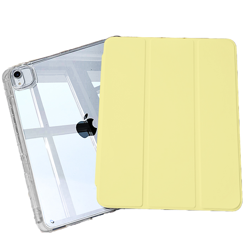 2023新款ipadair5保护套适用ipad9保护壳透明硬底Pro带笔槽苹果平板10代抗弯防摔mini6全包11轻薄亚