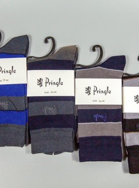 pringle新款原单棉中筒男士女士无骨缝合英伦绅士袜穿着舒适