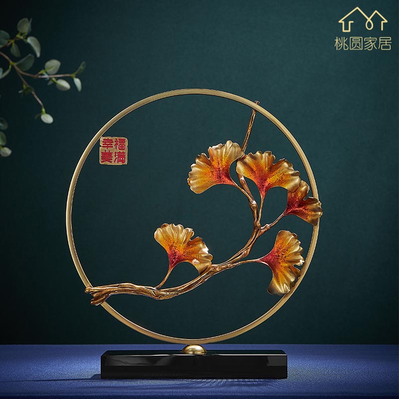 黄铜祝福新中式客厅彩铜