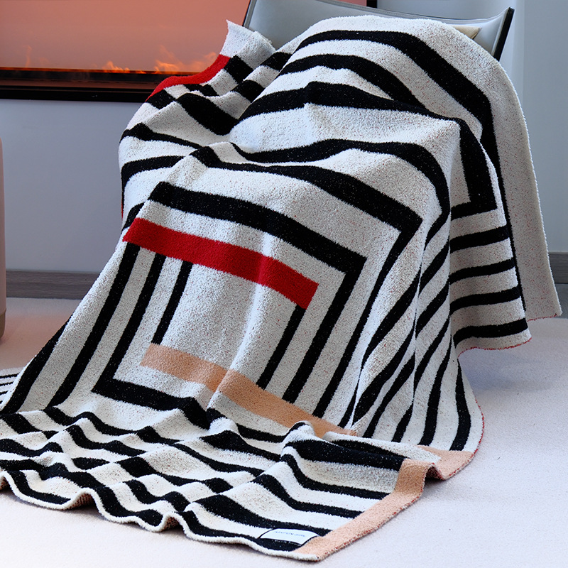 新款简约针织毛毯地毯夏季办公室客厅空调沙发盖毯沙发垫加厚