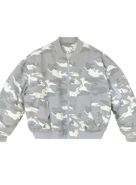 ANYWEAR 雪地迷彩飞行员夹克MA1秋休闲复古夹棉短宽bomber外套男