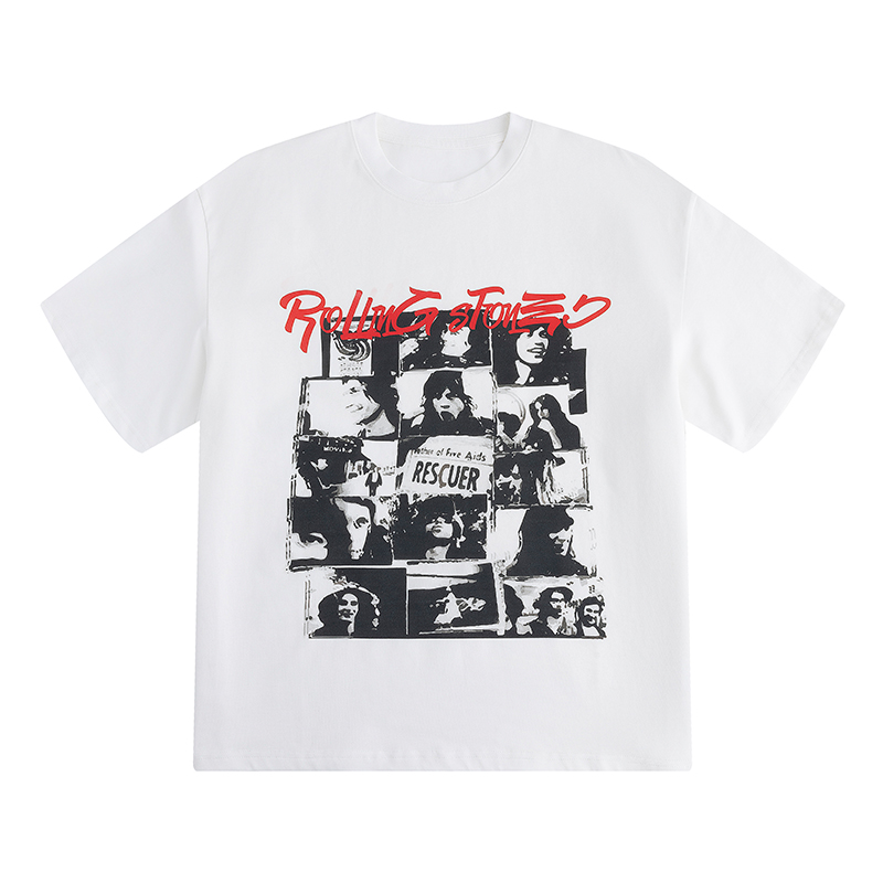 ANYWEAR The Rolling Stones数码直喷印花重磅280g宽松短袖T恤