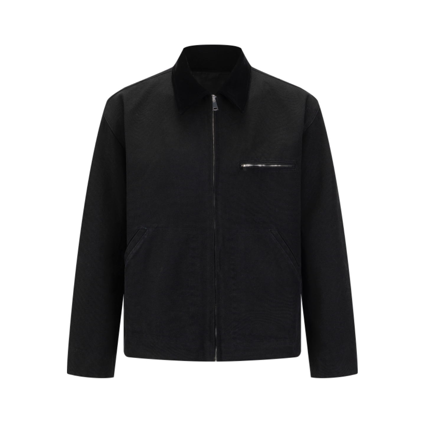 美式复古夹棉拼接丝绒领卡哈特