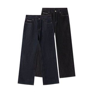 ANYWEAR13.5盎司646版 型原牛微阔固色长期主义刺绣手缝包边牛仔裤