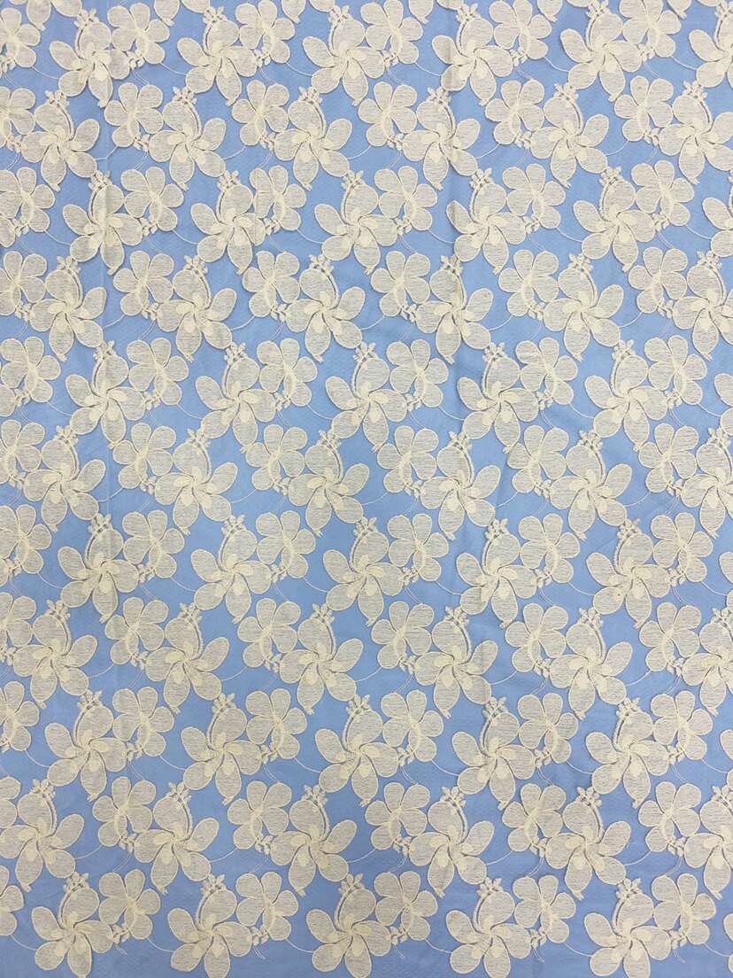 新品上架优雅知性风格唯美细致的花卉图案刺绣蕾丝 针法纹路清晰