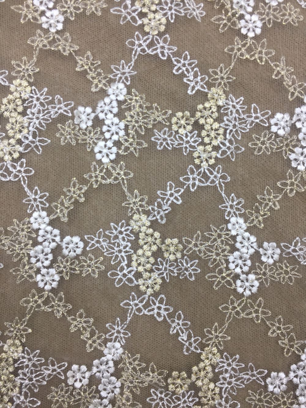 新品来袭 涤纶丝参金线绣花女装面料 各种款式可任意搭配设计创造