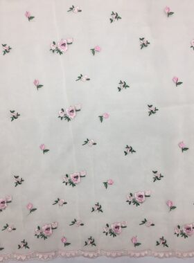 正品彩色田园风格绣花面料双边