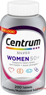 Centrum Silver Multivitamin for Women 50 Plus, 200 Tablets