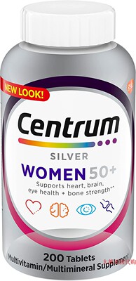 Centrum Silver Multivitamin for Women 50 Plus, 200 Tablets