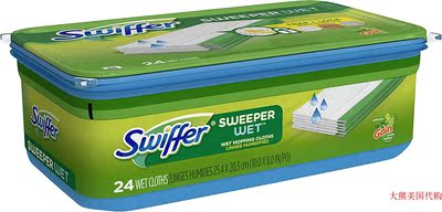 Swiffer Sweeper Wet Mopping Pad Refills, Gain Scent 24 Count