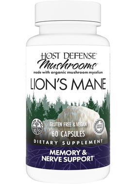 Host Defense Lion's Mane for Memory & Nerves, 60 Capsules