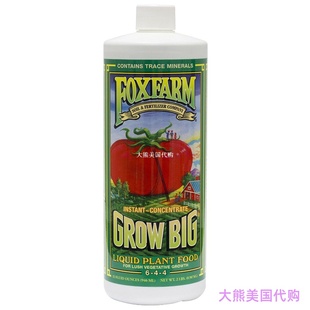 Grow 1Qt Big Liquid FoxFarm Concentrate6 FX14006