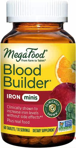 MegaFood Blood Builder Iron Minis, 60 Tablets