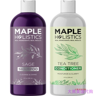 Sage Shampoo & Tea tree Conditioner by Maple Holistics, 8 oz