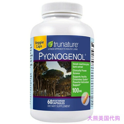 trunature Pycnogenol 100 mg., 60 Vegetarian Capsules