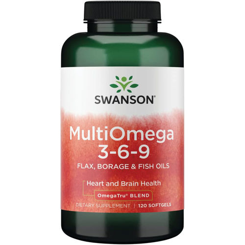 Swanson Multiomega 3-6-9, Flax, Borage & Fish Oils
