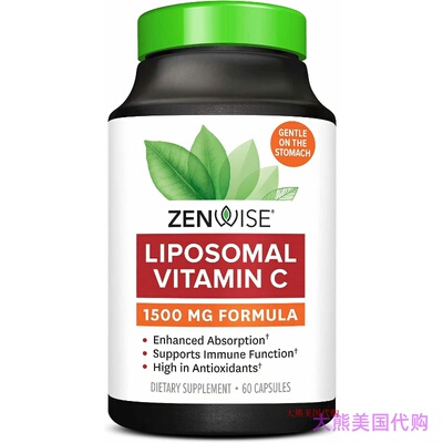Zenwise Vitamin C Liposomal Ascorbic Acid, 60 capsules