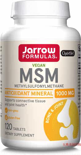 Jarrow Formulas Methyl-Sulfonyl-Methane MSM 1000 mg