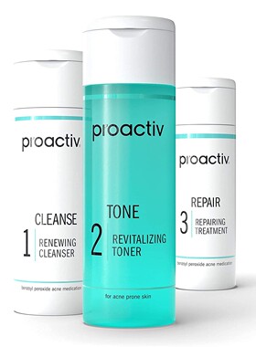 Proactiv 3 Step Acne Treatment, Cleanser, Toner, 30 Day