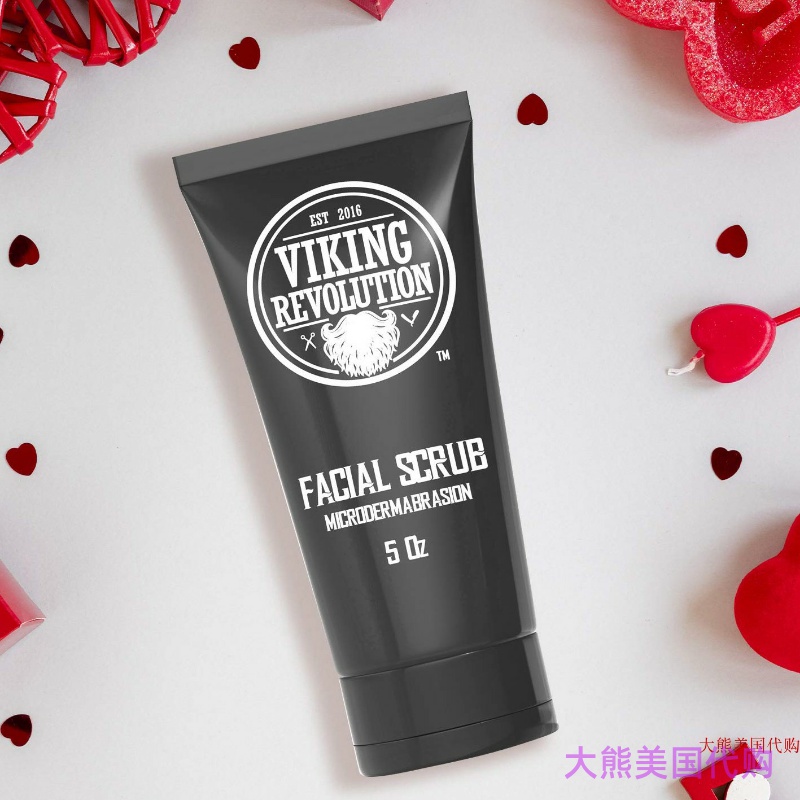 Viking Revolution Microdermabrasion Face Scrub for Men, 5 oz