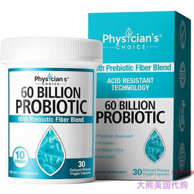 Physician's CHOICE 60 Billion Probiotics, 30 Capsules 益生菌