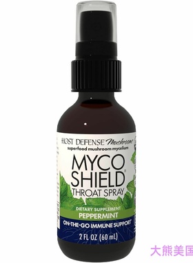 Host Defense Myco Shield Throat Spray, Peppermint