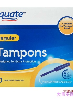 Equate Tampons with Plastic Applicators, Unscented, Regular
