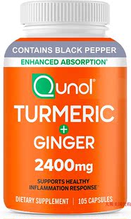 Qunol Turmeric Curcumin with Black Pepper & Ginger, 2400mg