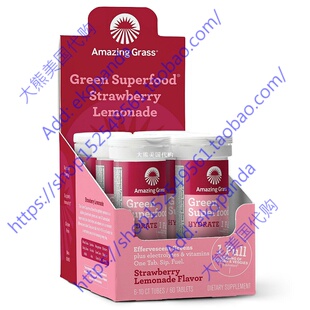 Amazing Grass Electrolyte Tablets, Fizzy Greens Water Flavor