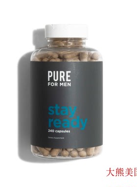 现货 Pure for Men Capsules Vegan Cleanliness Fiber Supplemen