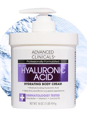 Advanced Clinicals Hyaluronic Acid Hydrating Body Cream 454g