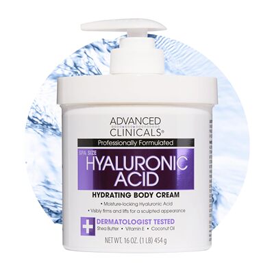 Advanced Clinicals Hyaluronic Acid Hydrating Body Cream 454g