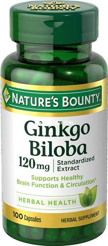 Nature's Bounty Ginkgo Biloba Standardized Extract 120 mg