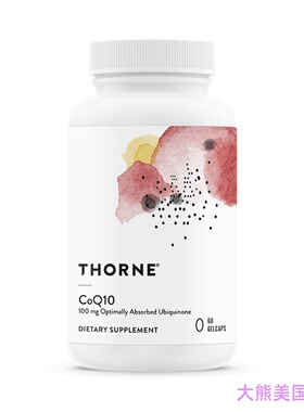 Thorne Research Q-Best 100, CoQ10 100mg, 60 Gelcaps