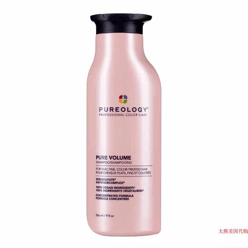 Pureology Pure Volume Shampoo, Flat,Fine, Color-Treated Hair